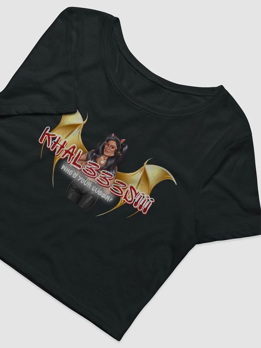 Baby Crop Top - Winged Khal333siii White Font product image (5)