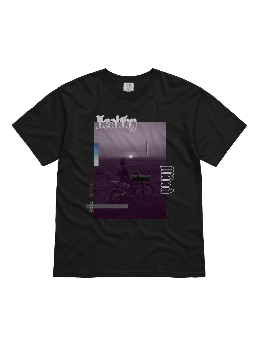 Healthy Mind, Dirt Bike Sunset Glitch | Shirt product image (1)