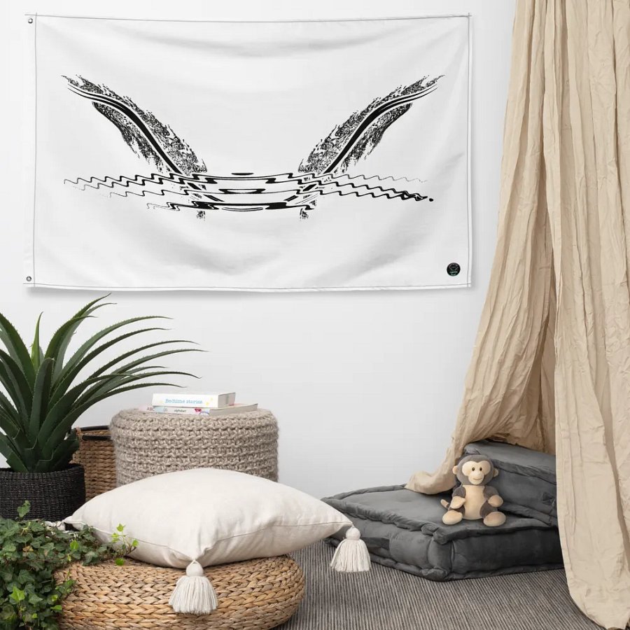 HApex Gear Black Logo - White - Flag product image (5)