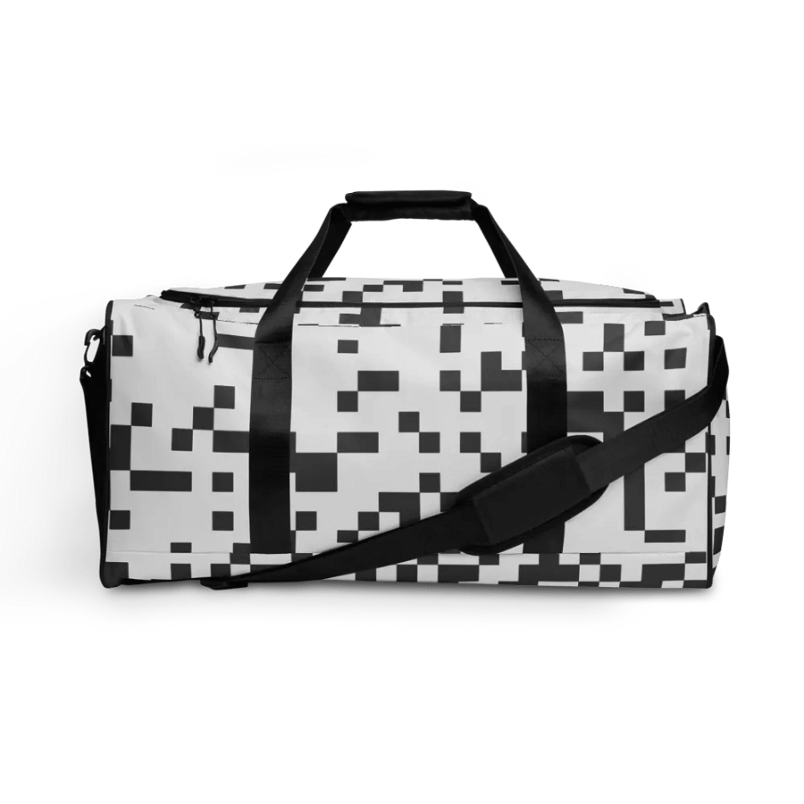 Pixelated Monochrome Madness Duffle Bag product image (1)
