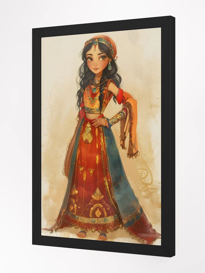 Elegant female character in vibrant traditional attire. product image (2)