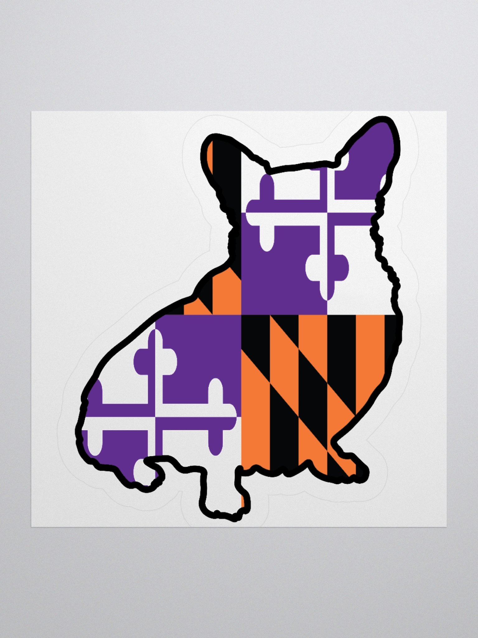 Maryland Flag Corgi (Sports) Sticker product image (2)