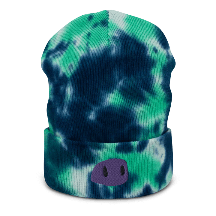 Embroidered Tie Dye Smile Beanie product image (1)