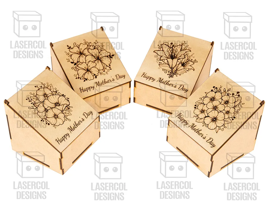 Mother's Day Gift Boxes (2 Sizes, 4 Styles) - Laser Cut Files product image (2)