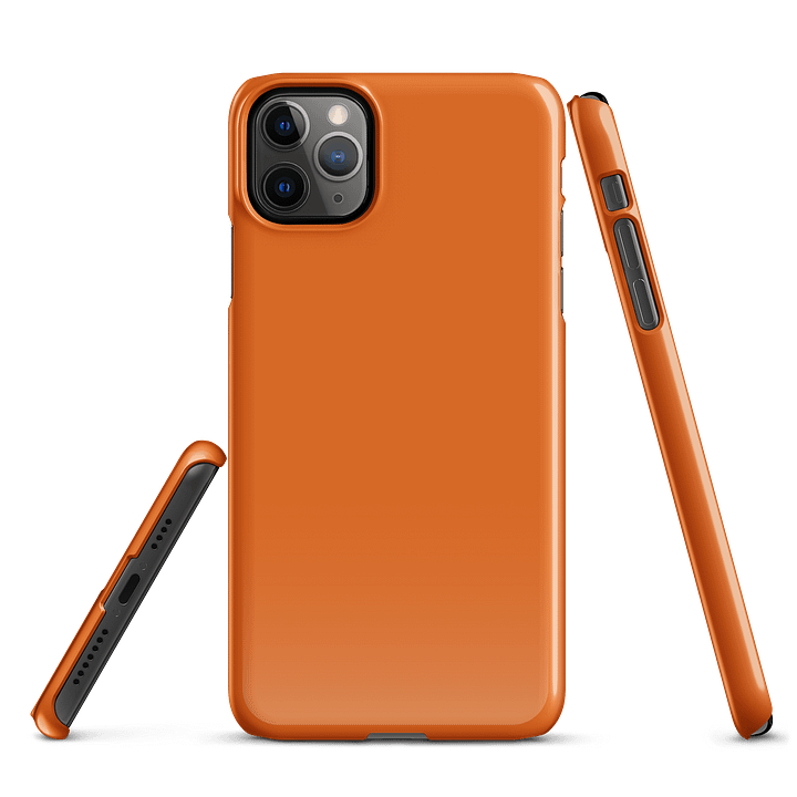 Burnt Orange Solid Color iPhone® Glossy Snap Case product image (3)