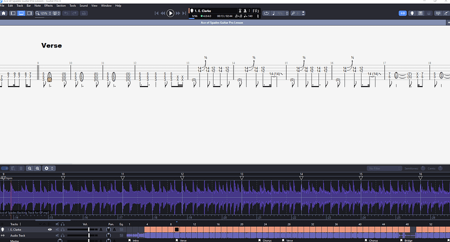Ace of Spades PDF TAB + Backing Track MP3 product image (3)