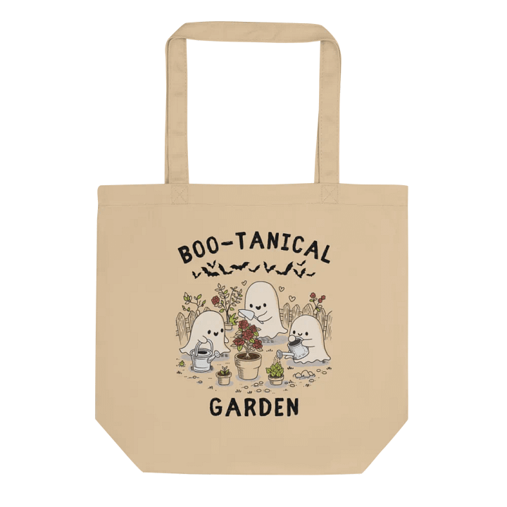 Hand-Drawn Spooky Gardener Ghost Canvas Cotton Bag product image (2)