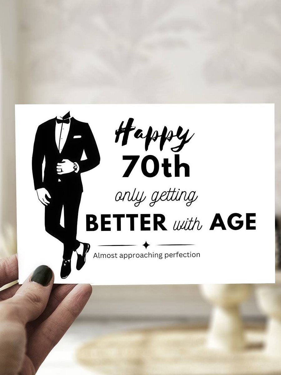 Happy 70th Birthday Card Man in a Tux product image (1)