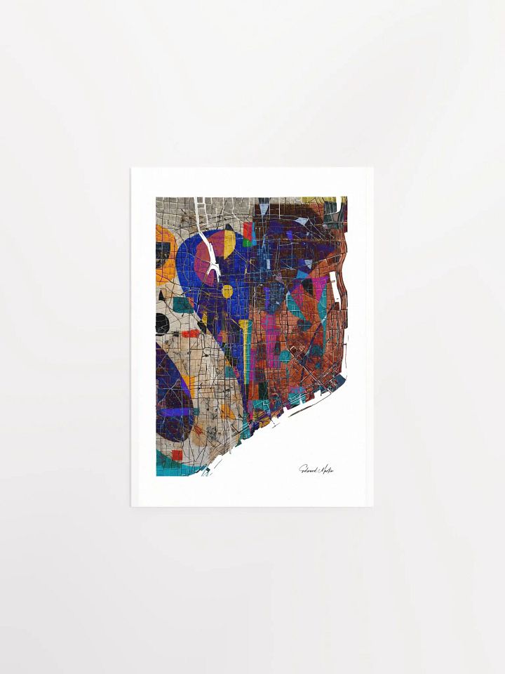 'Shore Line' by Edward Martin-Mixed Media Collage Map Poster product image (2)