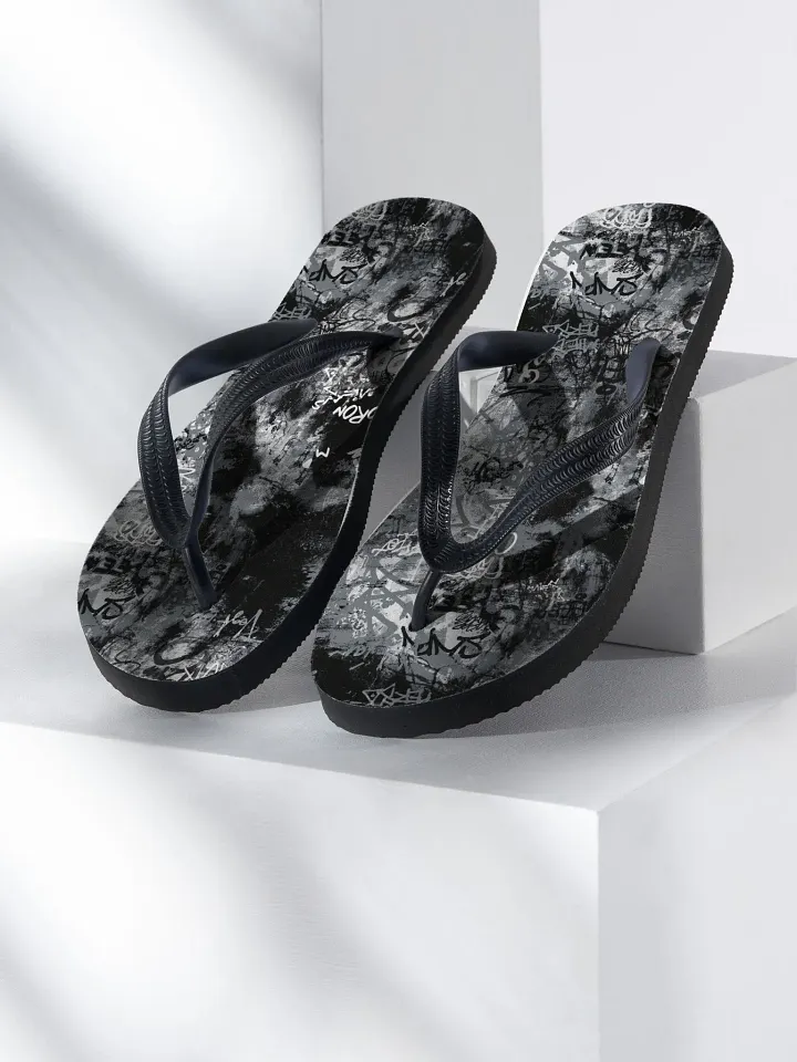 Black and White Graffiti | Unisex Flip-Flops product image (1)
