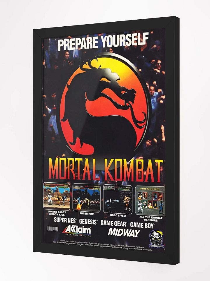 Retro Poster - Mortal Kombat Prepare Yourself advertisement Poster 1992 - Size 12" x 18" product image (1)