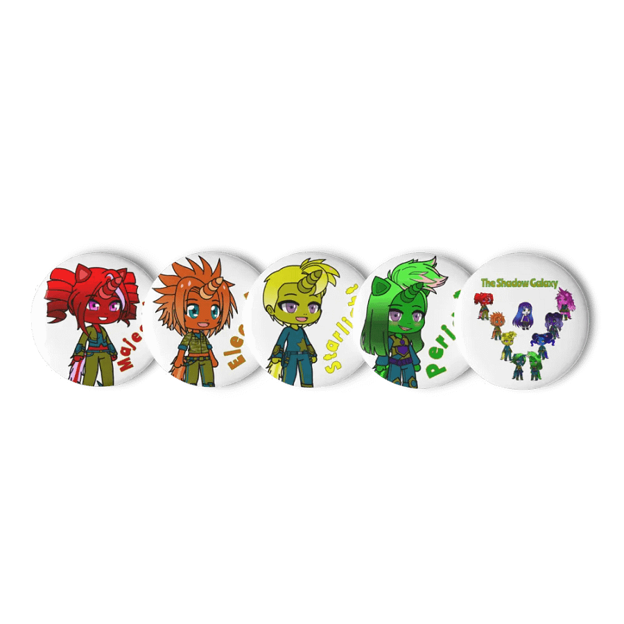 Shadow Unicorns #1 (The Shadow Galaxy) Set of Pin Buttons product image (4)