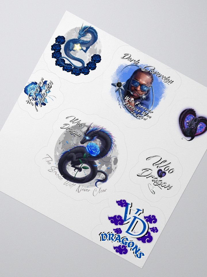 pop smoke woo dragon sticker sheet product image (6)