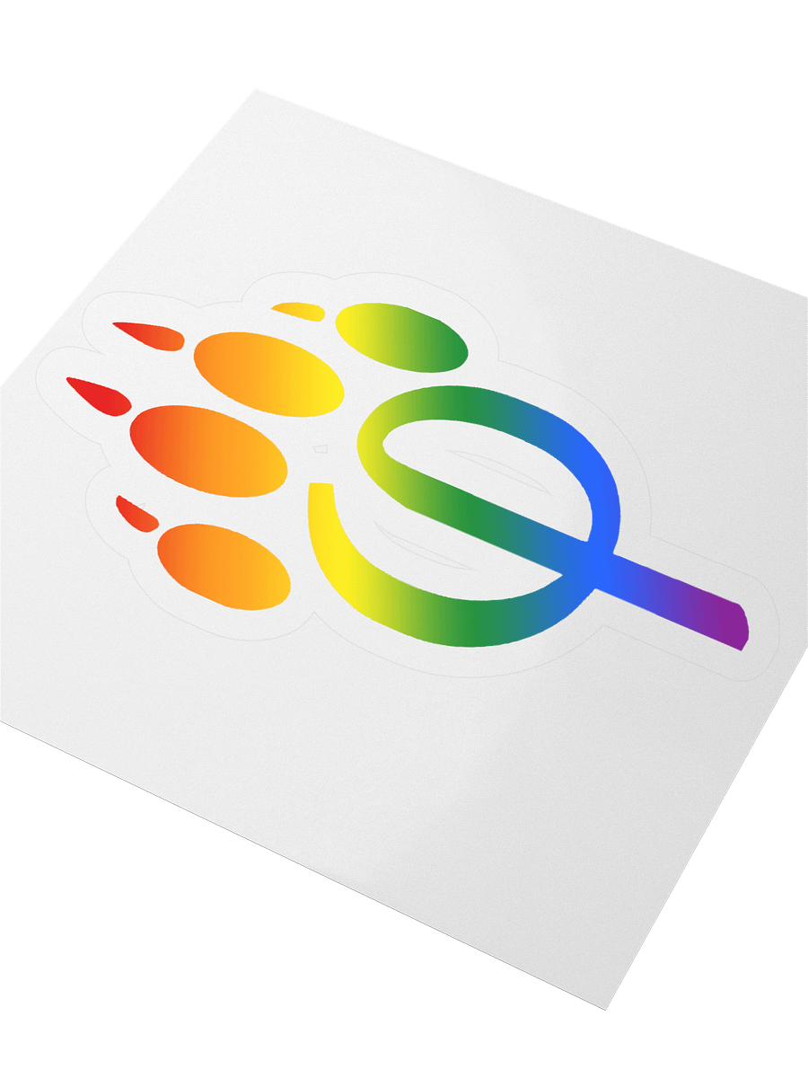 Minimalist pride phi paw sticker product image (8)