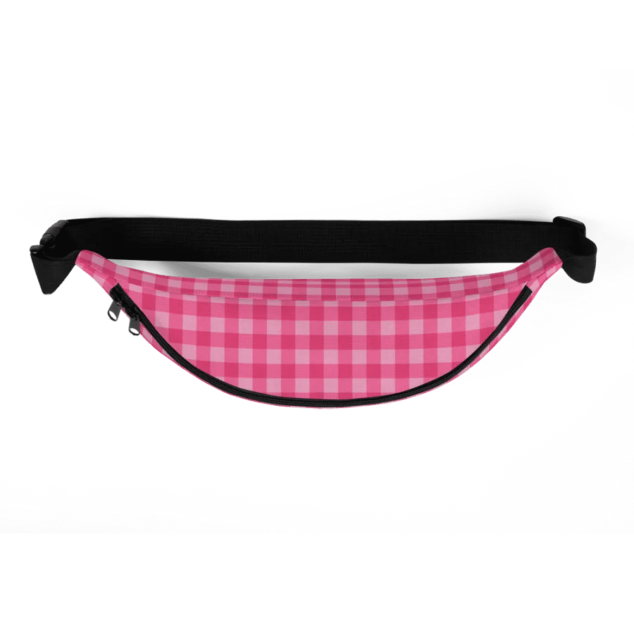 Bright Pink Checkered Plaid Fanny Pack product image (5)