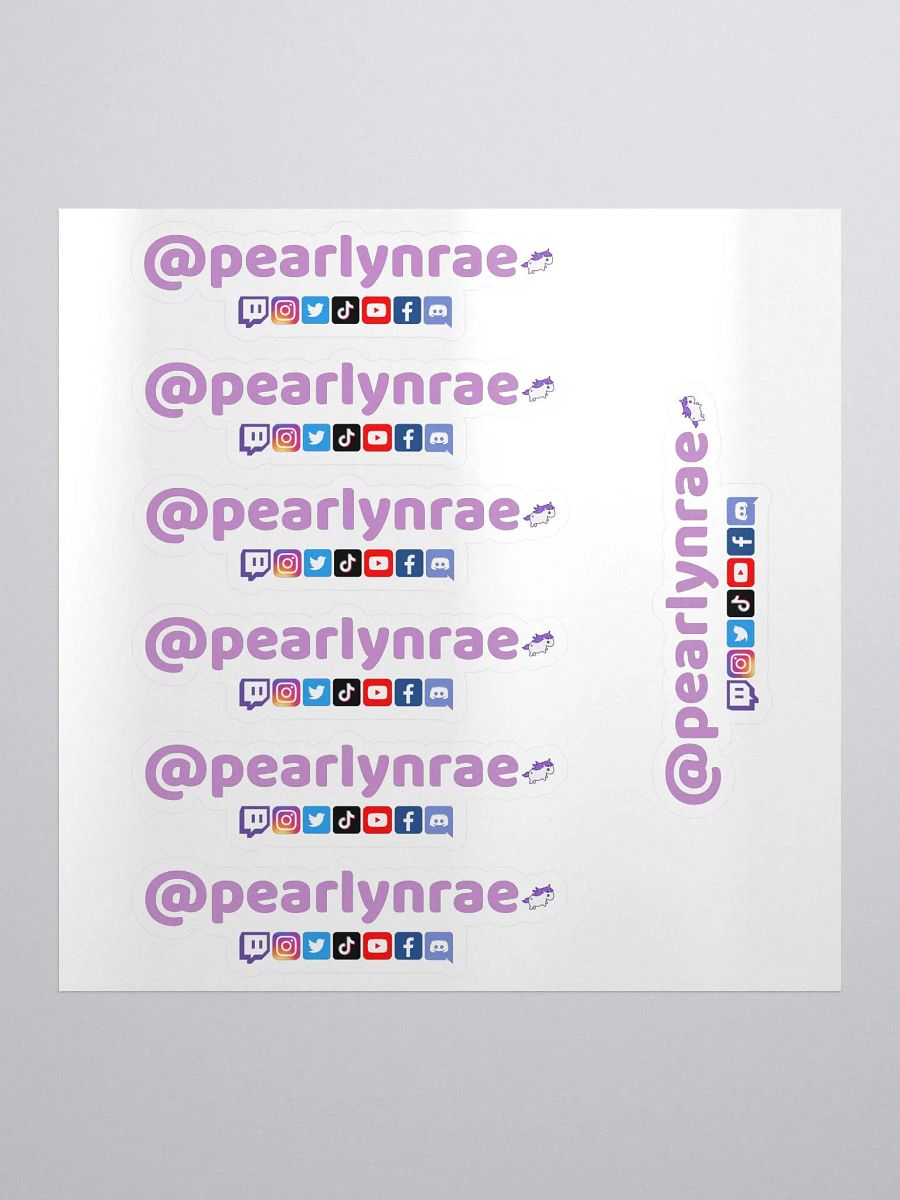 Pearlynrae Socials Everywhere Stickers product image (1)