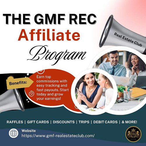 🌟 Introducing The GMF Real Estate Club Affiliate Program! 🌟

At GMF REC, we believe wealth should be shared and opportunities...