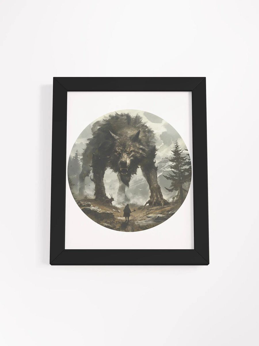 Fenrir - The Monstrous Wolf of Norse Mythology Framed High-Quality Matte Poster product image (2)