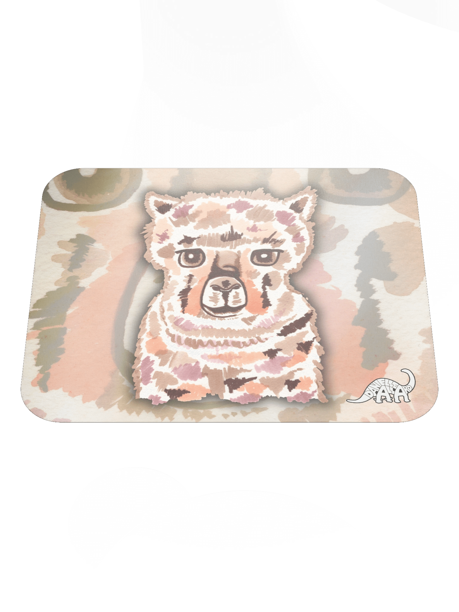 Alpaca Watercolour Mouse Pad product image (1)
