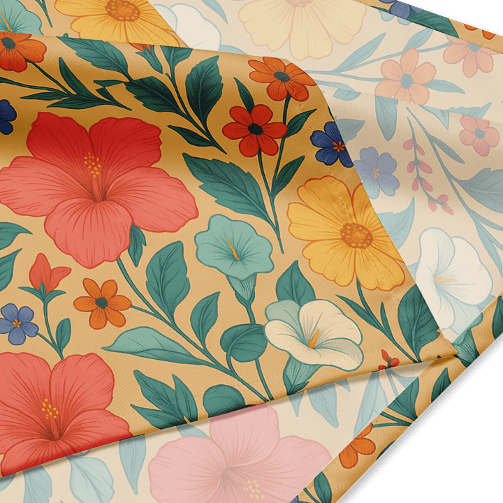 Blossom Burst Bandana – Vintage Floral Cottagecore Botanical Scarf product image (4)