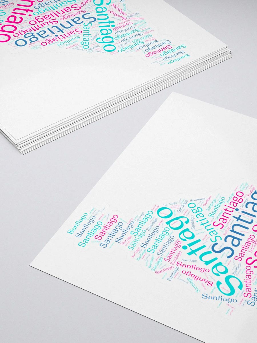 Santiago Word Cloud Map Stickers product image (2)