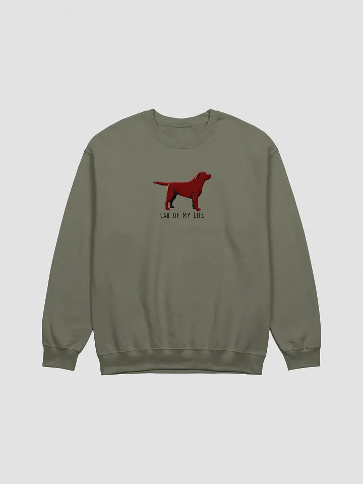 Lab of My Life Sweatshirt (Embroidered) of a Labrador Retriever(Chocolate) product image (7)