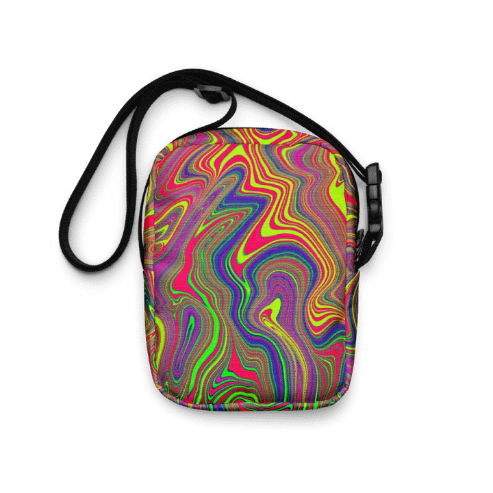 Utility Crossbody Bag - Colorful Liquid Swirls product image (1)