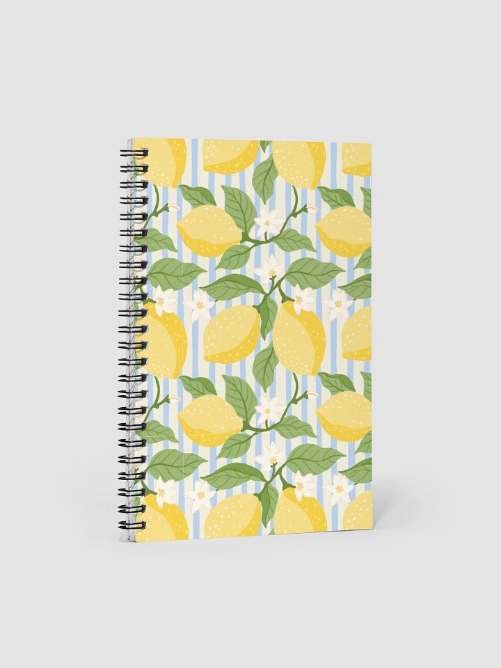 Lemon Sunshine Stripes Spiral Notebook product image (1)