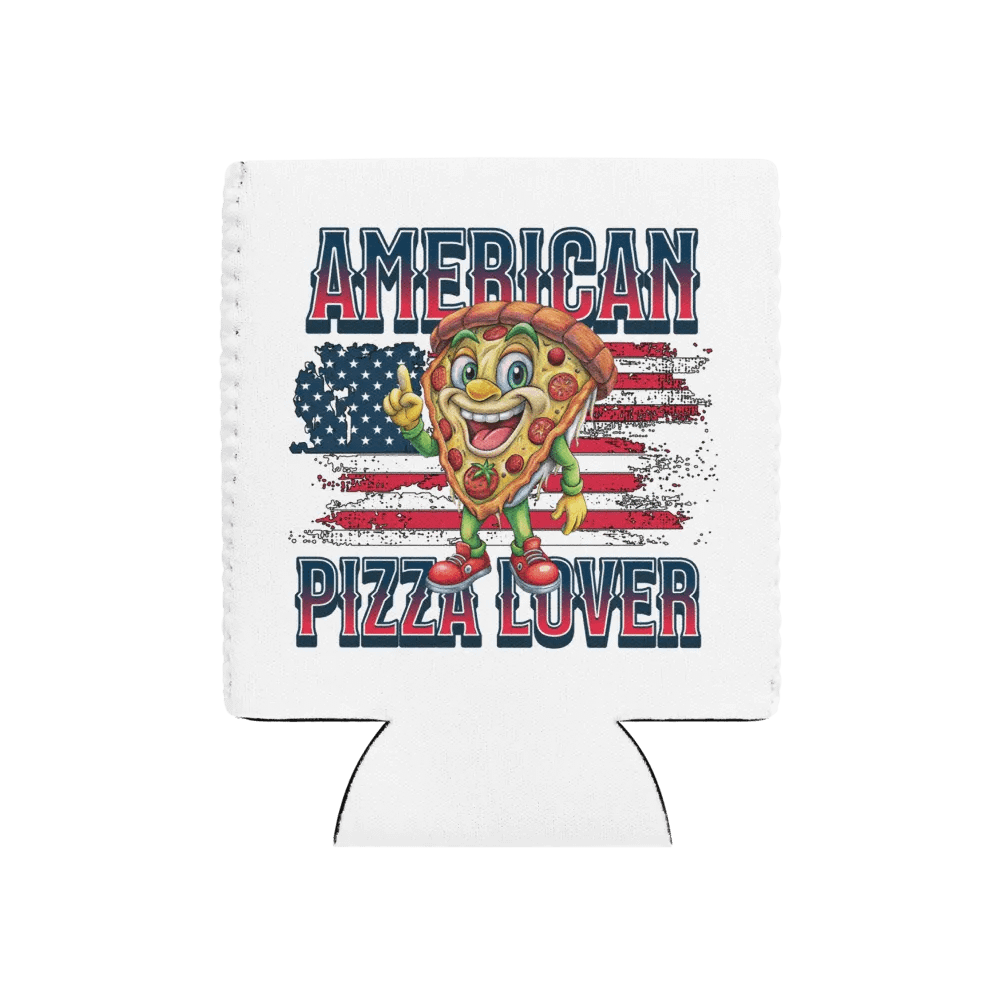 American Pizza Lover Patriotic Can Cooler product image (1)