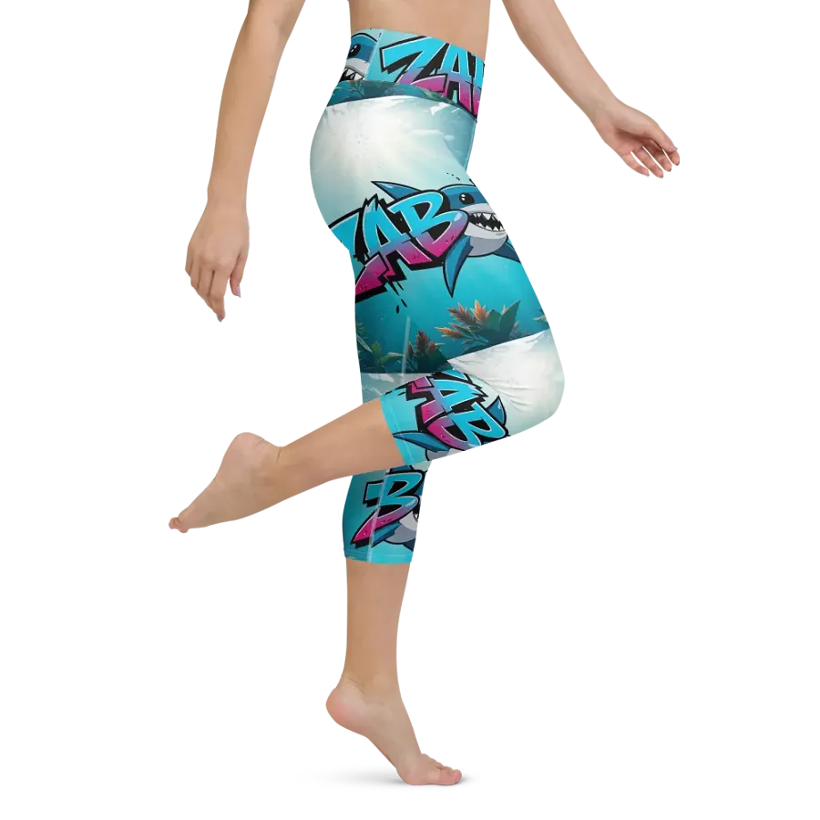 Smiling Shark 90s Yoga Capri Leggings product image (1)