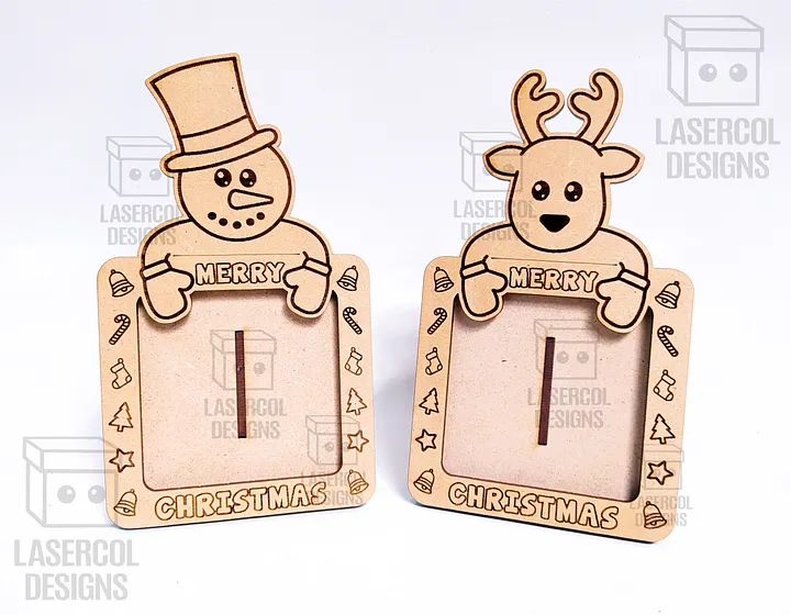 Christmas Photo Frame Ornaments DIY Set 2 - Laser Cut Files product image (2)