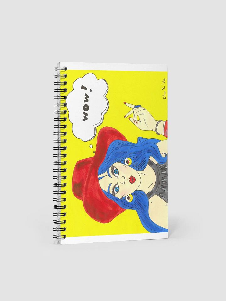 Pop art girl (art by Dina R.) acrylic painting picture - Spiral Notebook product image (1)