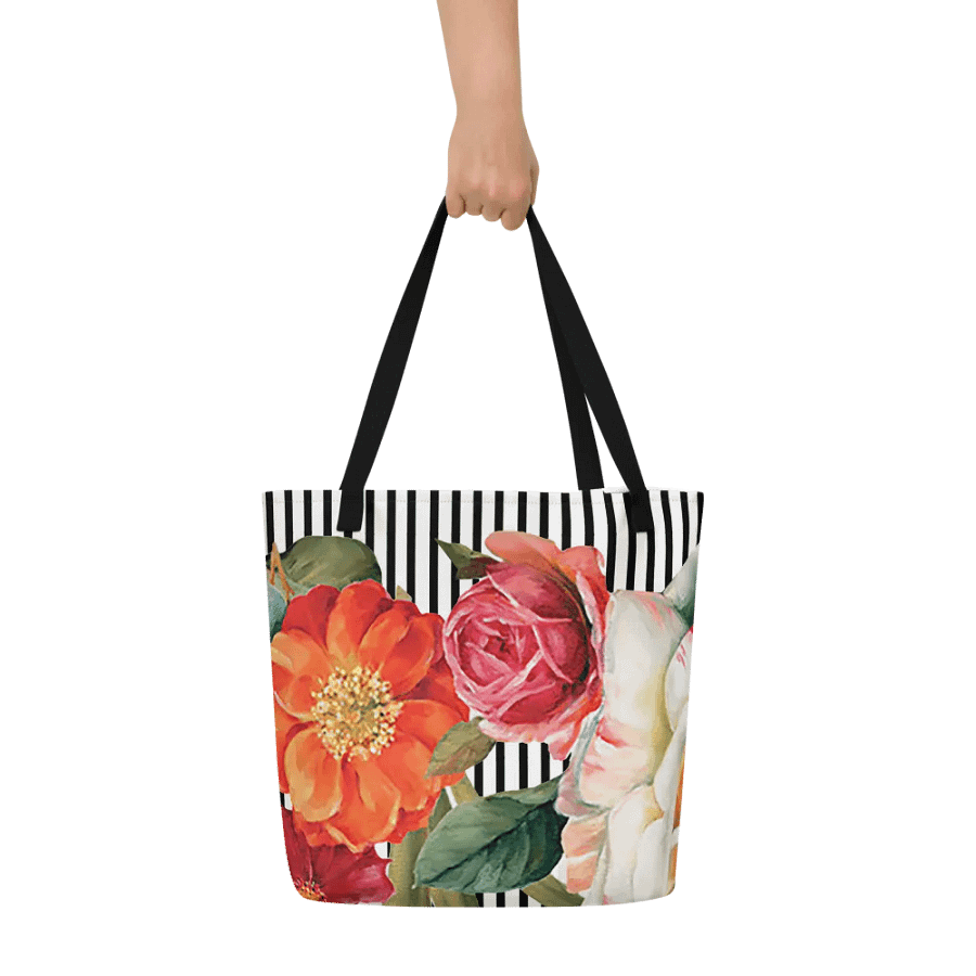 Floral Garden Delight All-Over Tote Bag product image (7)
