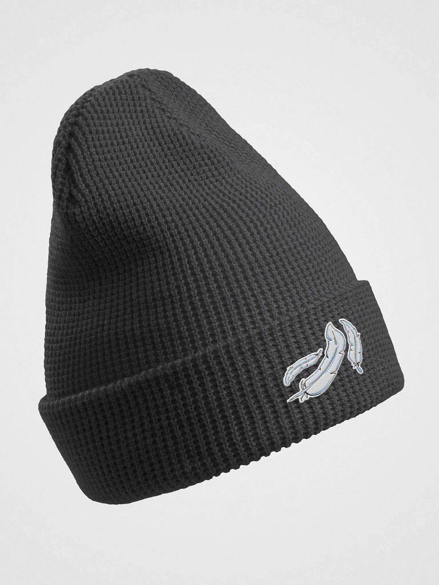 Blue Feather Light Waffle Beanie product image (3)
