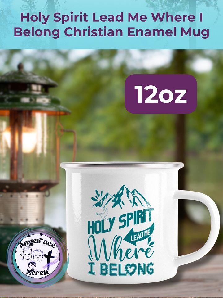 Holy Spirit Lead Me Where I Belong Christian Enamel Mug product image (1)