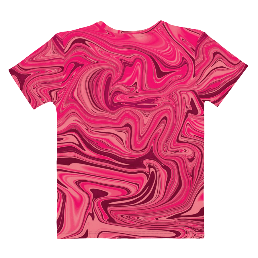 Women's Crew Neck Tshirt - Shades of Magenta Pink Digital Fluid Art product image (6)