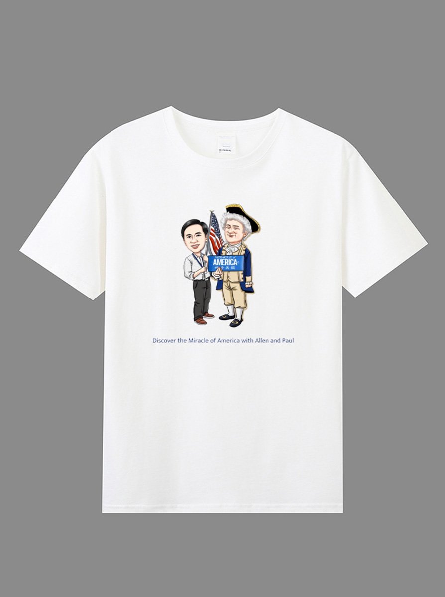 “建國之旅”系列-限量款T恤-白色(運輸地區僅限美國) product image (1)