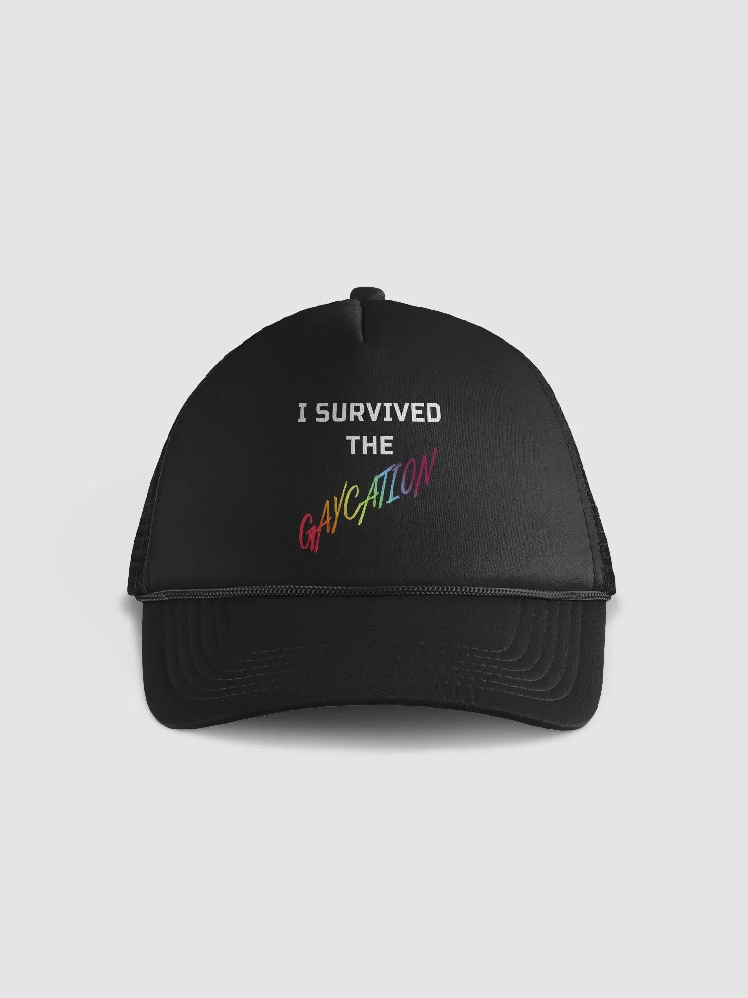 Gaycation Survival Trucker Hat product image (1)