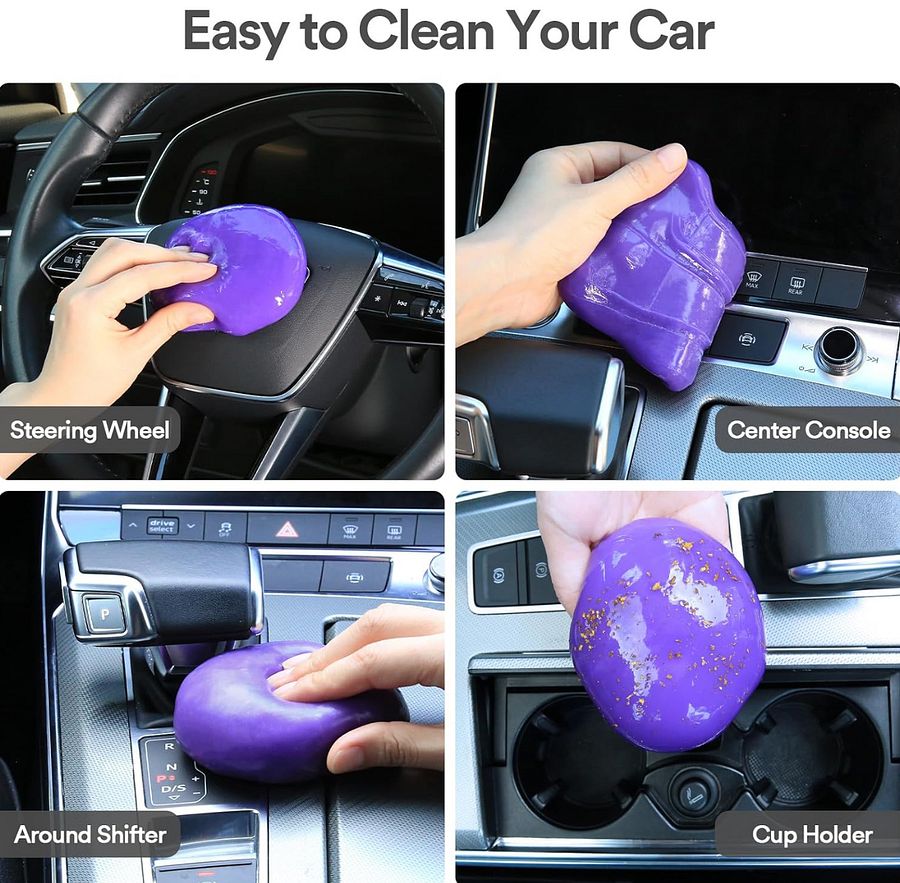 Dont touch my car Cleaning Gel ( Detailing Putty Auto Detail Tools Interior Cleaner Slime Crevice Accessories Keyboard Purple ) product image (4)