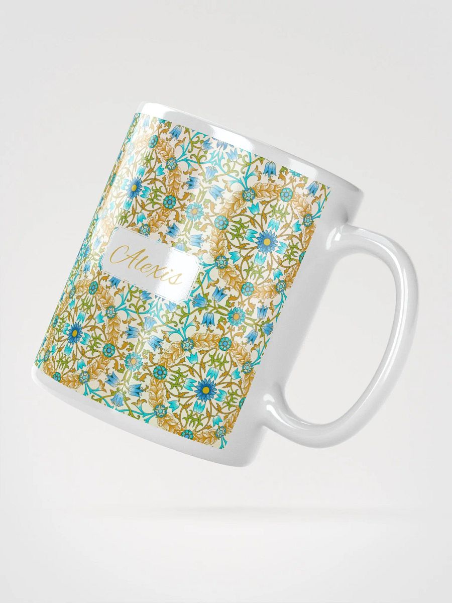 Personalized Vine Pattern White Glossy Mug product image (2)