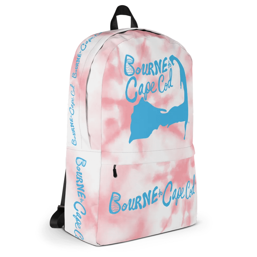 🌊 BOURNE to Backpack – Coastal Cool with BRN.2C.C.™ Vibes 🎒| Blue Logos | Pink Tie-Dye product image (3)