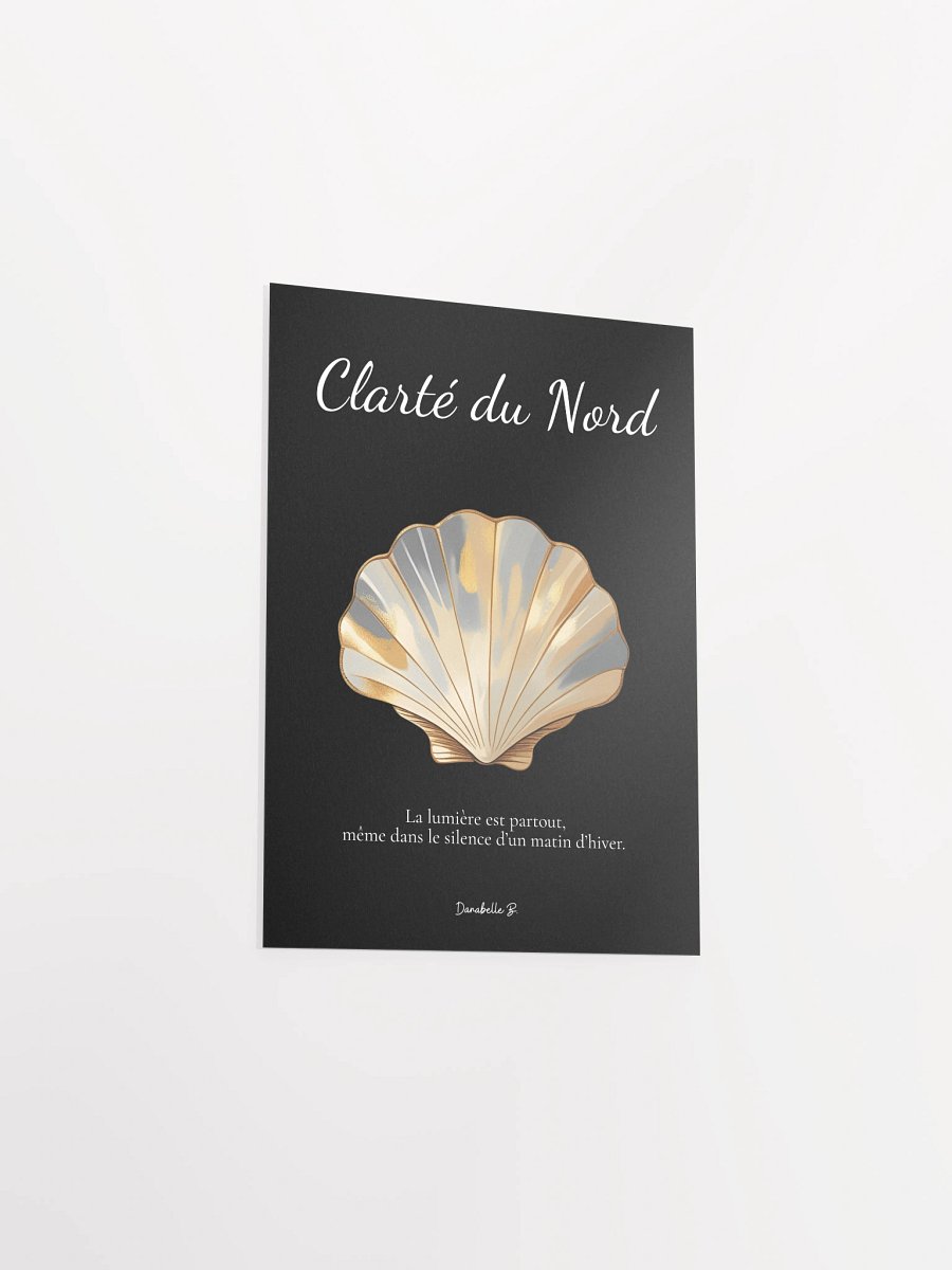 Poster artistique - Coquille Saint-Jacques - Clarté du Nord - Cadeau Déco Energie Vibratoire product image (3)