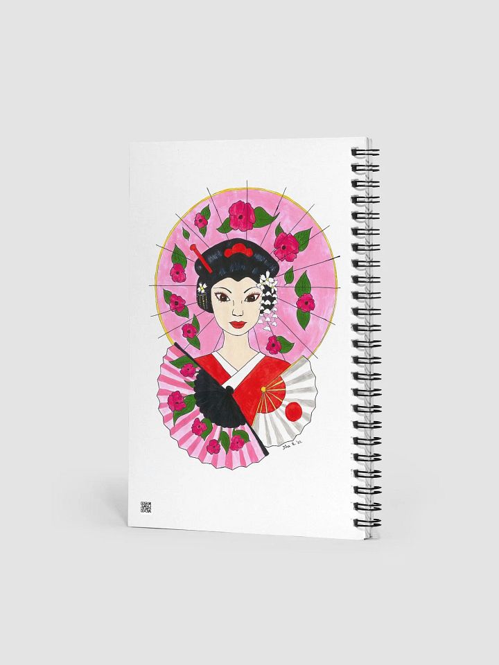 Japanese Geisha (art by Dina R.) acrylic painting - Spiral Notebook product image (2)