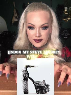 Unbox my new Steve Madden shoes with me these are the style Punk Black. Im Blown away and obsessed #punk #goth #gothgirl #gothfashion @stevemadden 