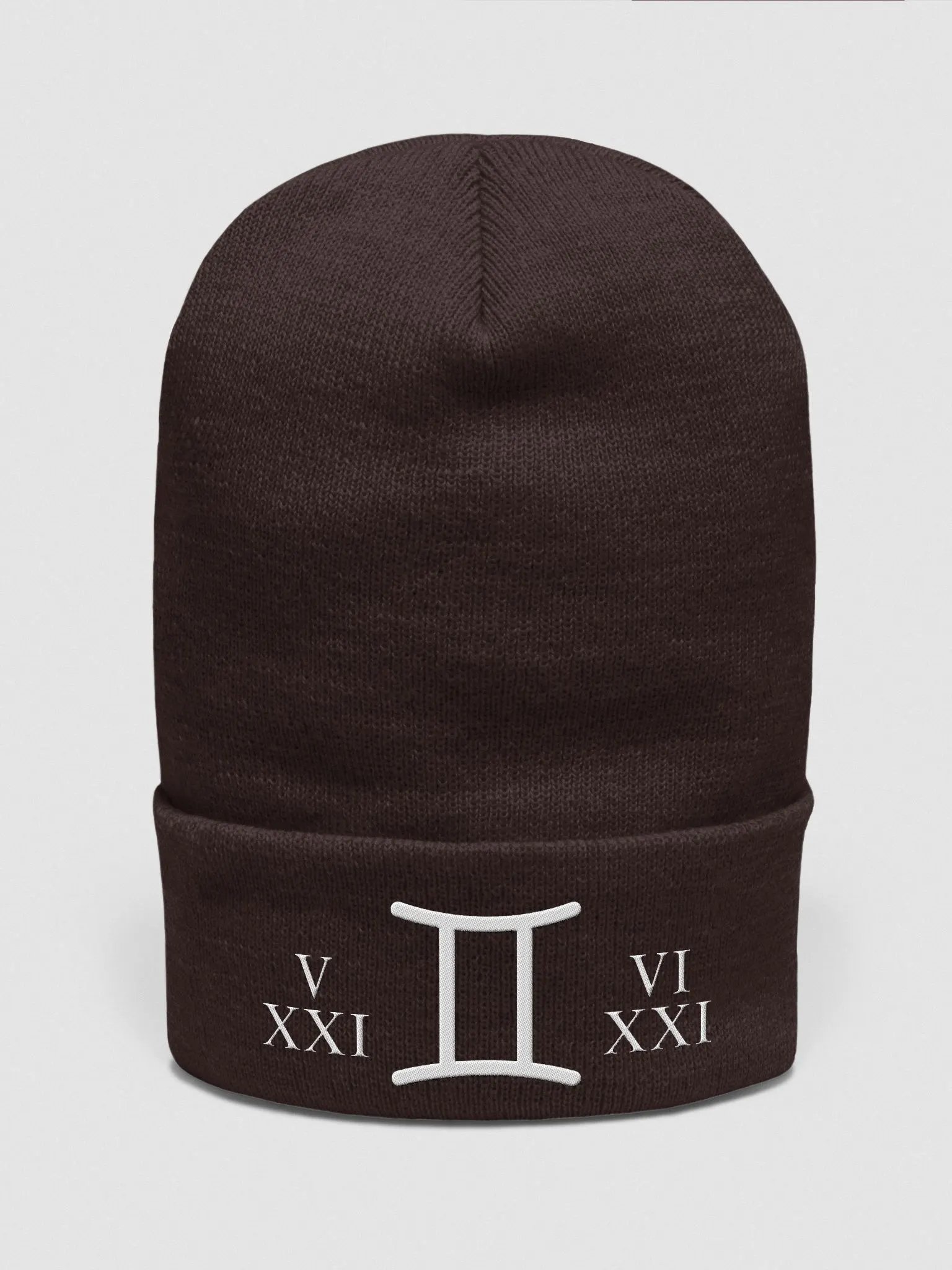 "Gemini Duality : Infinite Possibilities" Dynamic Motion Embroidered Beanie product image (1)