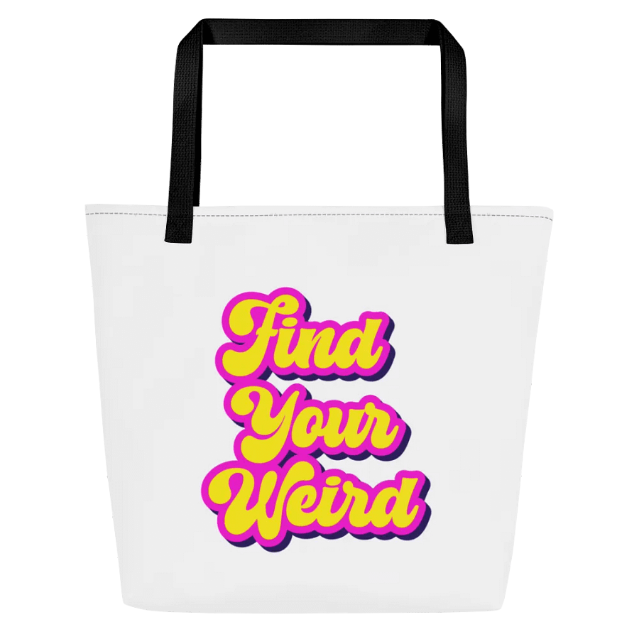 "Find Your Weird" Large Tote Bag with Inside Pocket product image (3)