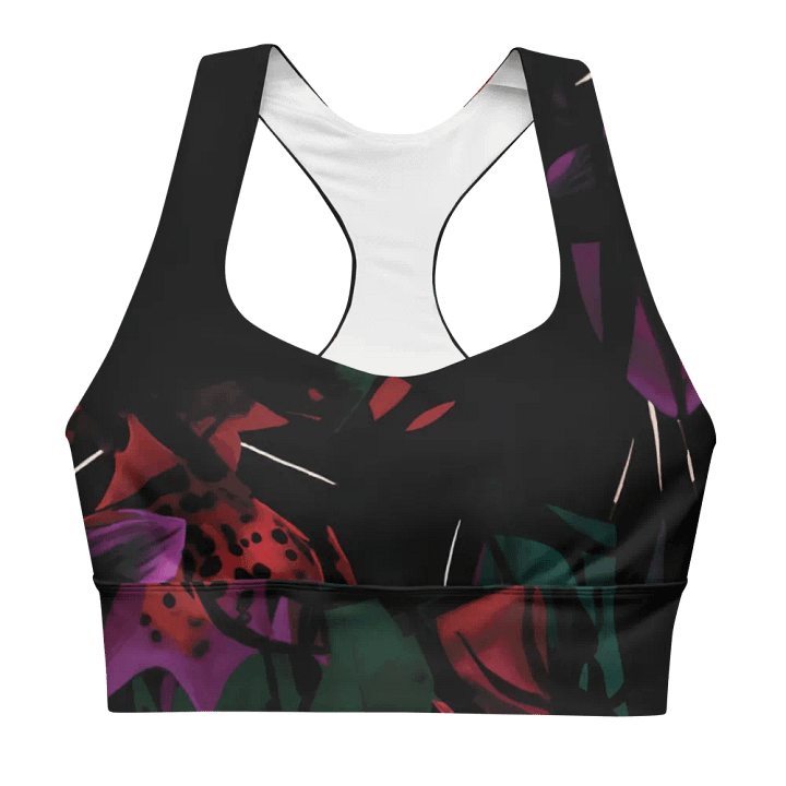 Hight Impact Sport Bra "Blosoom At Midnight" product image (2)