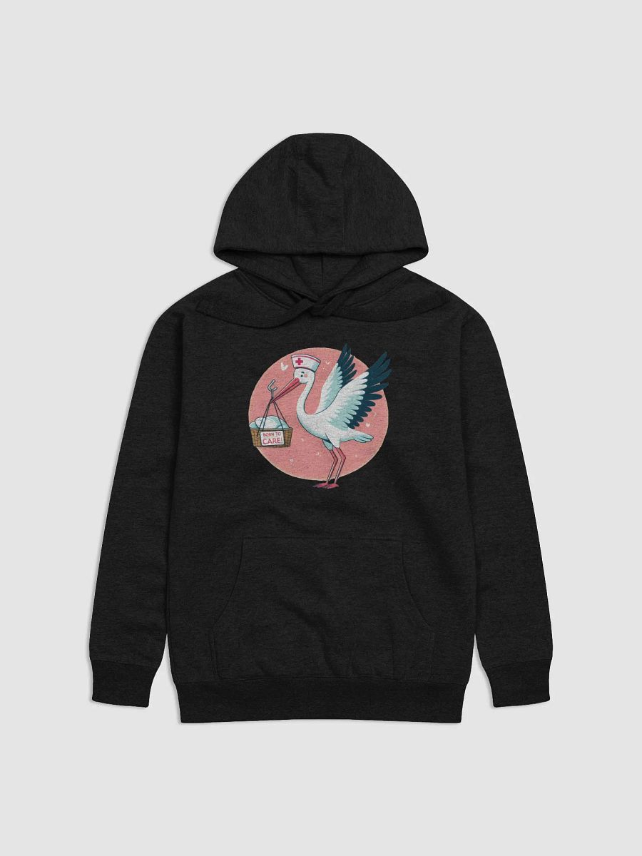 Born to Care Nurse Stork Premium Hoodie product image (8)