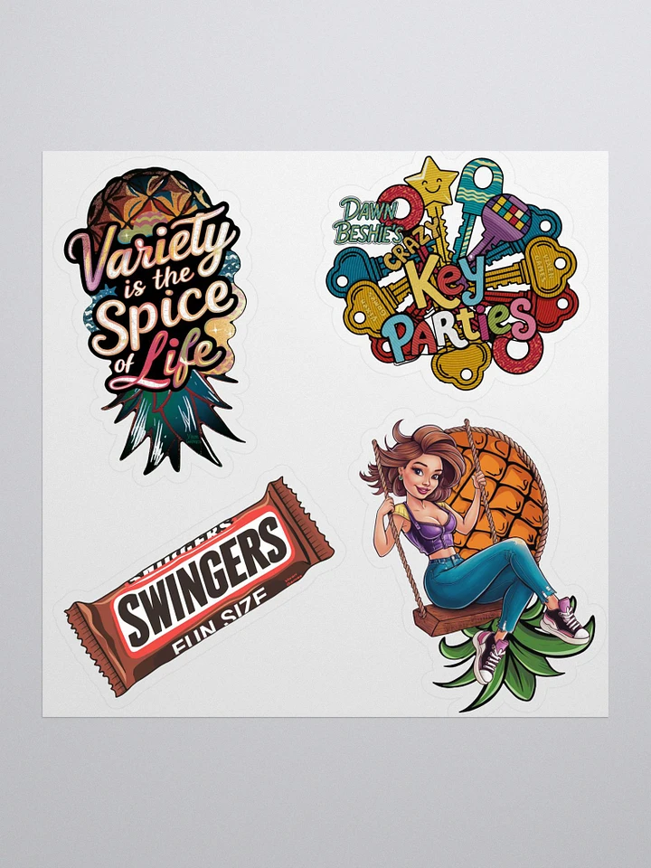 Swingers Lifestyle Variety Kiss Cut Vinyl Stickers product image (1)