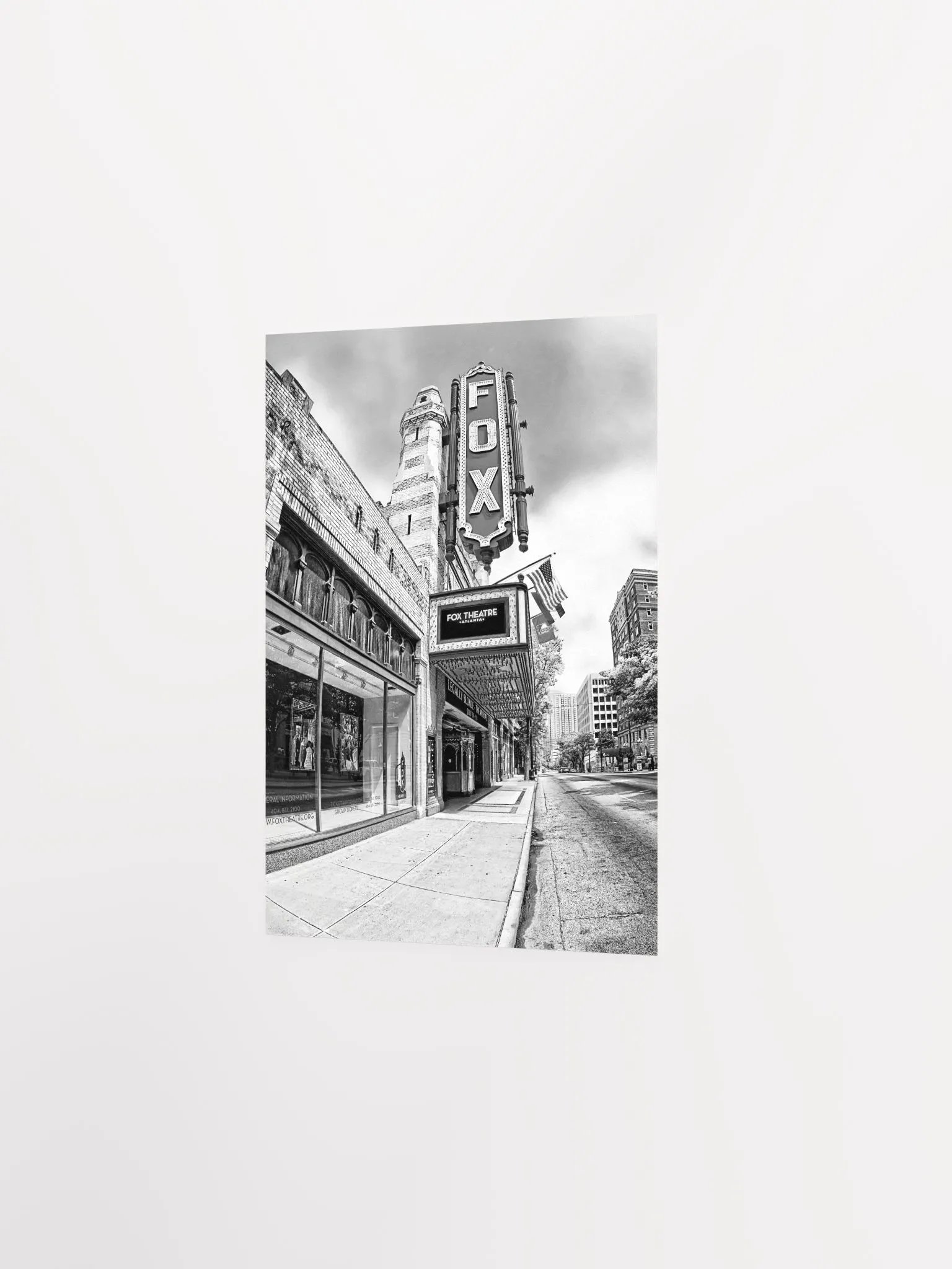 The Fox Theatre – Atlanta Black And White Studio Art Print product image (2)